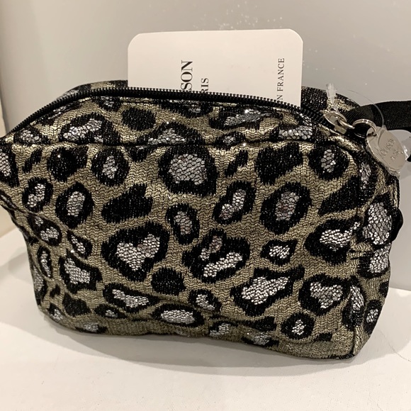 Louison Paris Depose Sequin Leopard Sparkle  Silver Black Metallic Bag Clutch 🤍 - Picture 15 of 16